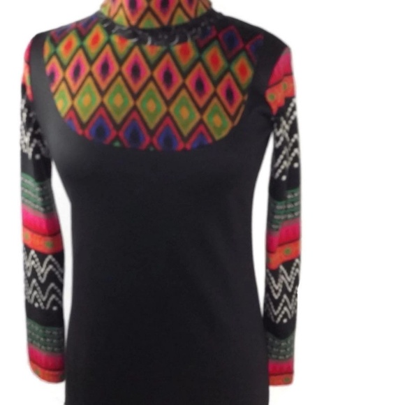 GLOBAL desi Womens Tunic Dress Top Beautiful XS - Picture 2 of 8